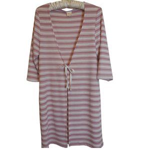 Cardigan MEDIUM NWT Knit 3/4 Sleeve lightweight Top summer duster jacket top